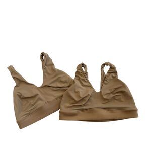 Harper Wilde Bliss Bralette in Tan Size L 2pk